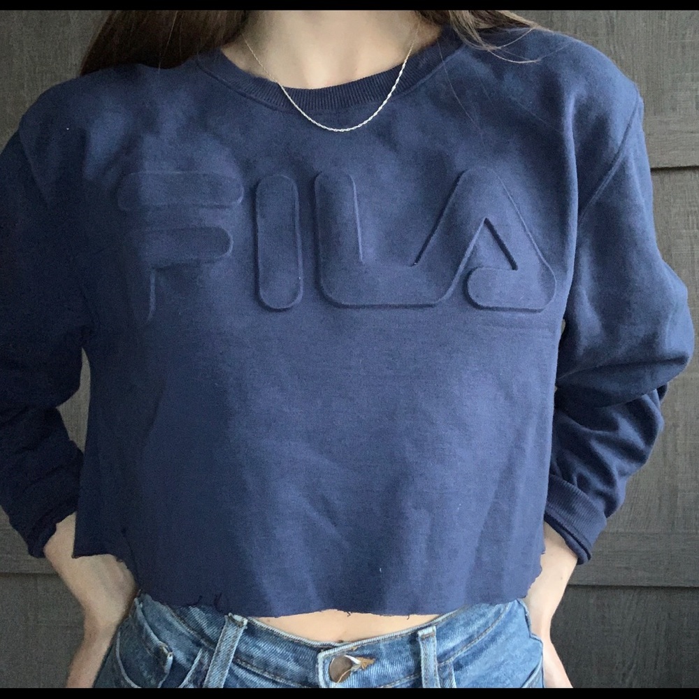 Cropped Fila Sweater